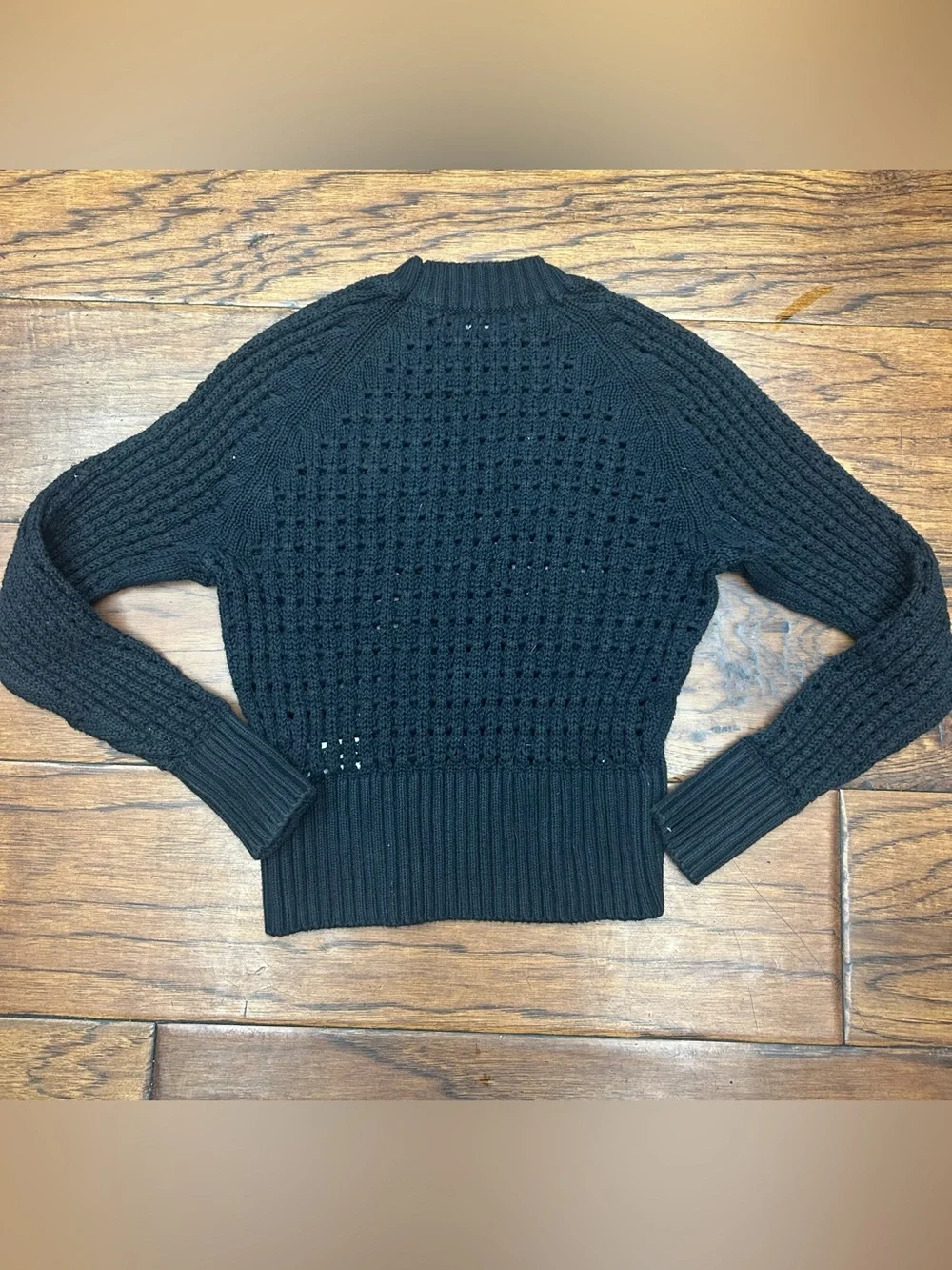 J.Crew Pointelle Crewneck Open Knit sweater fisherman quiet luxury minimalist